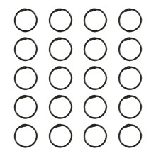 20 Pcs Book Rings Binder Rings-Electrophoresis blac Inner 25mm