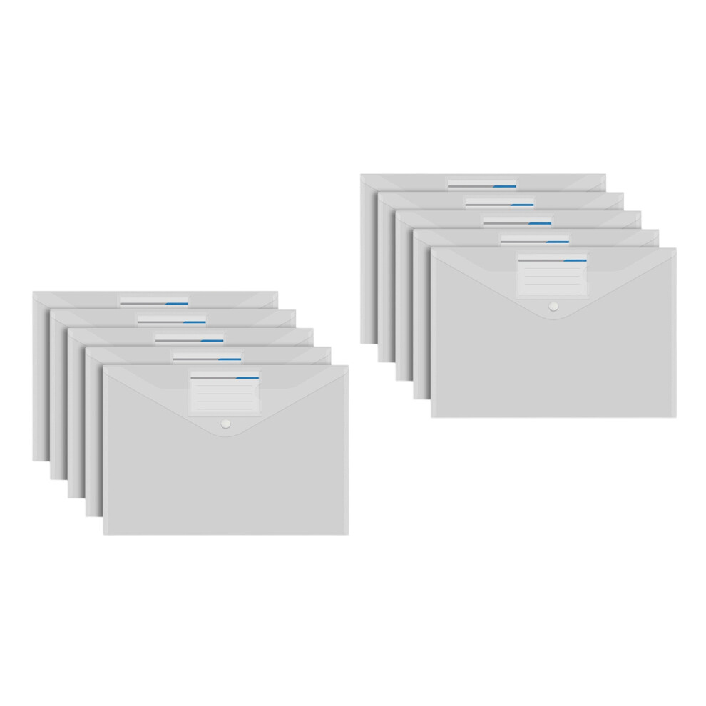 10 Pcs A4 File Folder Document Folder Document-Transparent