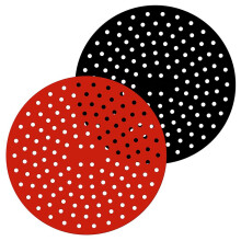 Antihaftbeschichtete Silikon-Heißluftfritteusen-Einlage, leicht zu reinigende, wiederverwendbare Matte, natürliches, ungebleichtes und
