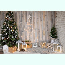 Weihnachtsbaum-Fotohintergrund, 3D-Stoff für Fotostudio, Party, Festival, 1,5 x 90 cm (1831)