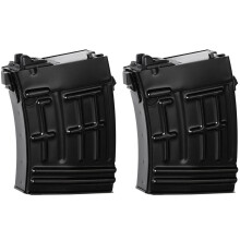 Airsoft Airsoft Parts WE (WETECH) 2pcs 21rd Gas Magazine for WE ACE VD SVD Series GBB Rifle Black