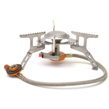 Tragbarer Campingkocher mit elektronischer Zündung, 3500 W Leistung, Edelstahl und Aluminiumlegierung, für abenteuerliche Outdoor-Reisen