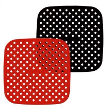 Forros de silicone reutilizáveis para fritadeira a ar, tapete antiaderente multifuncional que economiza espaço, seguro para alimentos, resistente