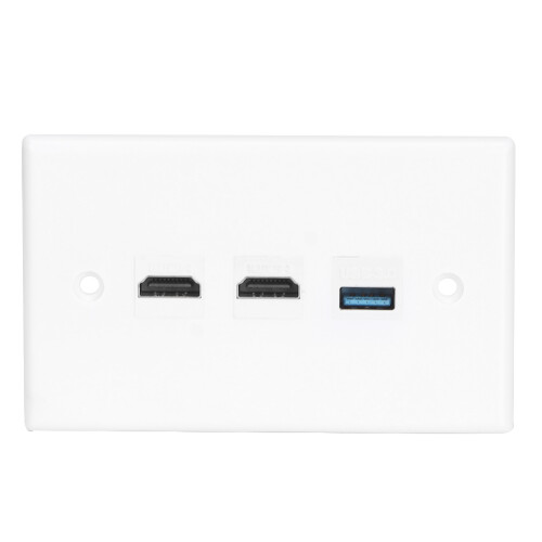 Επιτοίχιο πάνελ HDMI με διαχείριση καλωδίων, επιτοίχιες πλάκες φόρτισης USB με 1