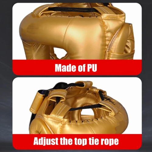 Fullface boxing helmets  leather head protector comfortable for men adults 2