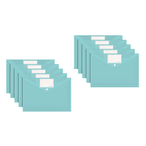 10 Pcs Document Organiser Document Bag A4 File-Moonlight Blue