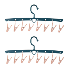 Séchoir à linge portable pour sous-vêtements, étendoir en métal avec pinces à linge pliables, pour la maison et les voyages, gain de place,