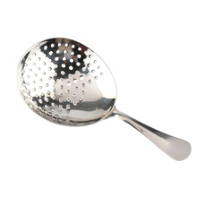 Professional Stainless Steel Drink Cocktail Strainer Perforated Spoon Handle Mirror Finish Bar Tool For Ice Filtration