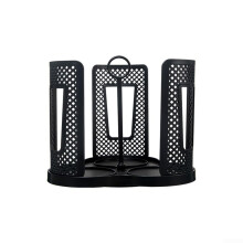 Rotating Paper Cup Holder Efficient Black Desktop Countertop Cup Dispenser For Cafes And Offices