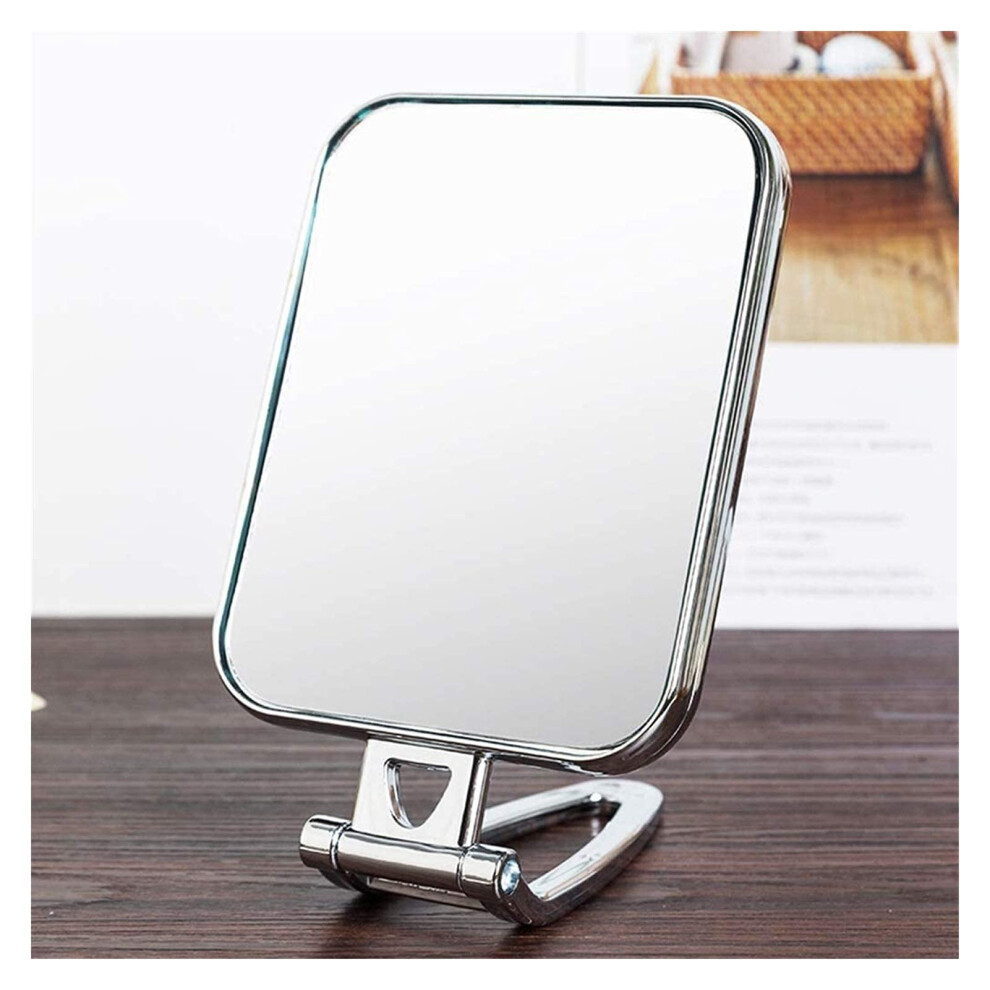 Silver Makeup Mirror Hand Mirror Makeup Mirror Folding Mirror Hand Compact Mirror Doublesided Hairdressing Salon Mirror Small Mirror
