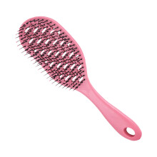 Brush for thick hair – Paddle massage brush, cleaning comb, hair styling accessory for hotel, everyday use, student dormitory, vacation, travel, red