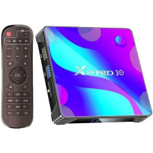Smart-TV-Box mit Android 10, X88Pro 10 RK3318 Quad-Core-Prozessor, 4 GB RAM, 64 GB Speicher, kompatibel mit 4K, Netflix und YouTube