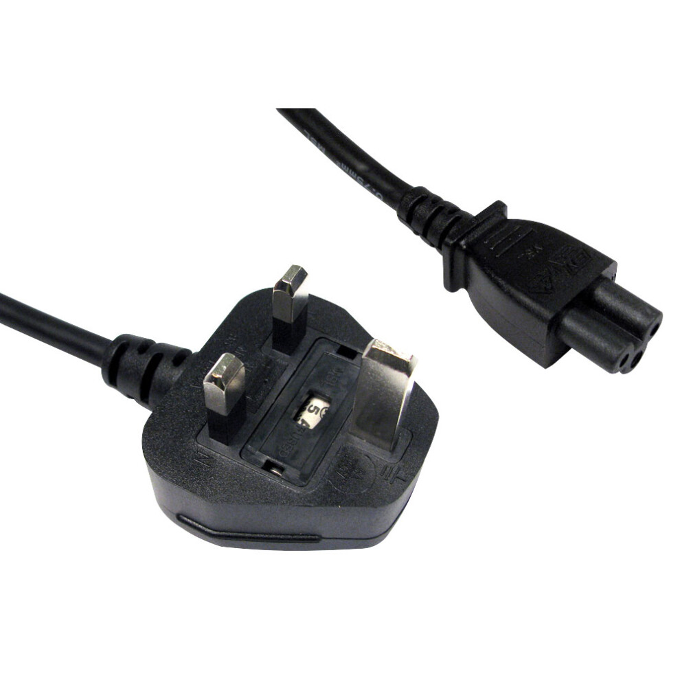 Spire Uk Power Lead, Cloverleaf, Moulded Plug, 1.8 Metres Black 5055781217708