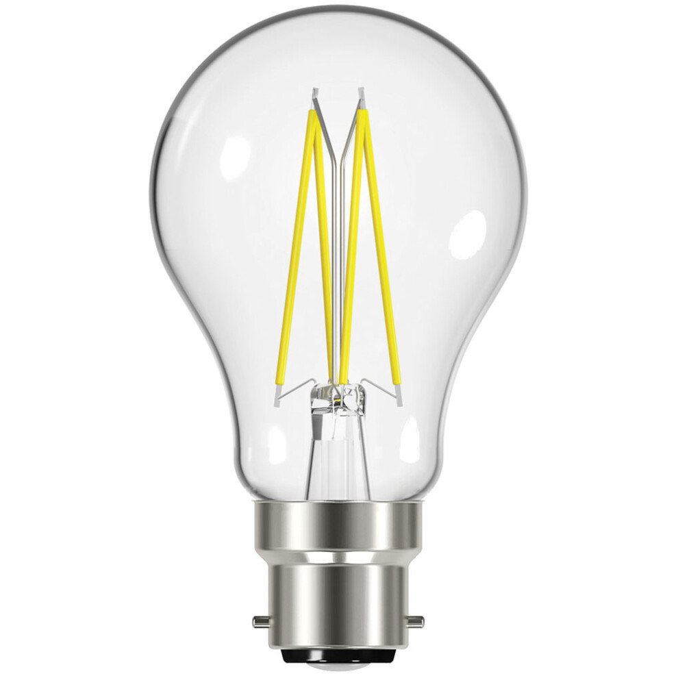 1 X Energizer 6.2W = 60W LED Filament GLS Light Bulb Lamp Vintage BC B22 Clear Bayonet[Energy Class A+]