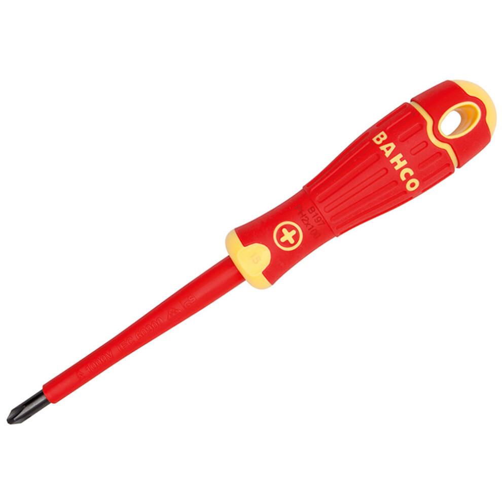 Bahco B197.000.075 BAHCOFIT Insulated Screwdriver Phillips Tip PH0 x 75mm