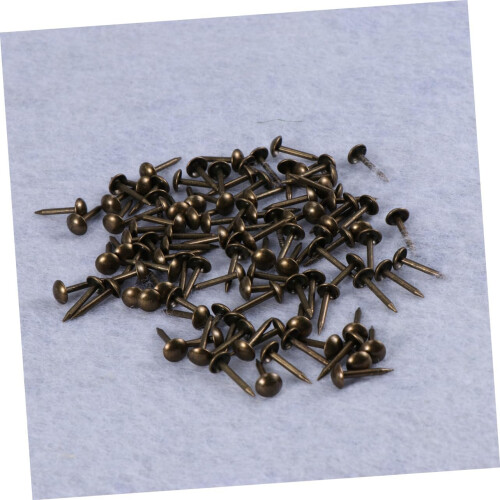 antique bridle round nail brass pin 2