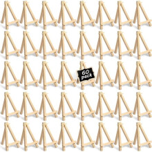 Mini-Holzstaffelei – YSTP – 60 Stück – 7 x 12,5 cm – Dreieckig – Strapazierfähiges Material