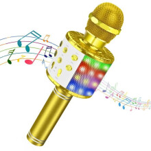 Kabelloses Karaoke-Mikrofon, USB-Recorder, Multifunktions-Bluetooth-Mikrofon – Gold