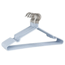 Cintres robustes et peu encombrants en métal et plastique pour chemises, robes et manteaux, design fin et antidérapant avec épaules crantées pour