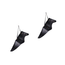 Archery Quiver Bag for Arrows Hunting Quiver Back Trembling Quiver Holder Leather Black 2