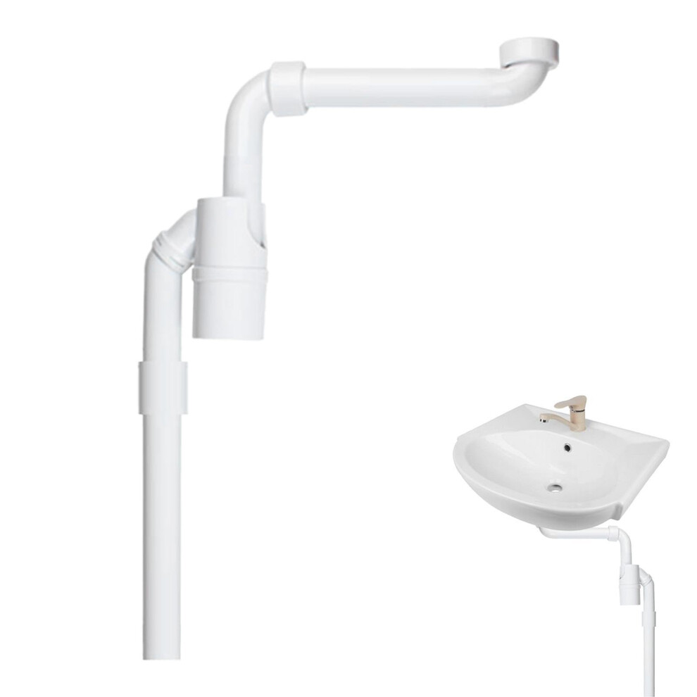 Drain Pipe For Kitchen Sink, Clog Drain Pipe, Adjustable, Odorinhibiting Extension Pipe, Spacesaving, Backflow Pipe, For Washbasin Tp13 9365049087988