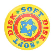 Zachte frisbee voor binnen- en buitenspellen, werpring van flexibel en duurzaam PU-materiaal, draagbaar en leuk om overal mee te gooien.