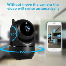 1080p HD WLAN-Video-Babyphone mit automatischem Bewegungsmelder und Nachtsichtfunktion, Schwarz