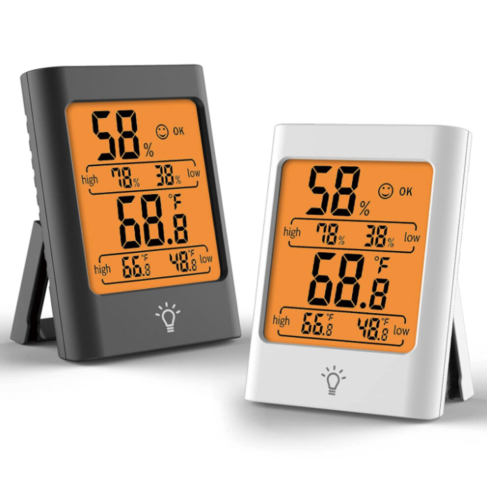 Hygrometer Indoor Thermometer, Digital Room Thermometer with Clear Lcd Display for Rapid Sensing and High Accuracy Temperature and Humidity Monitor, I