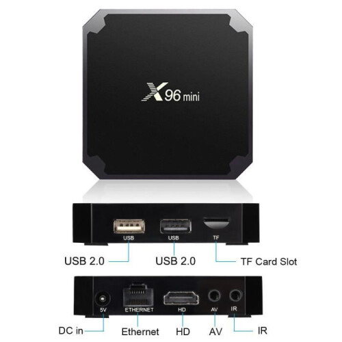 Smart-TV-Box – X96 – Mini – Android 7.1.2 – 4K – WLAN – 1 Go RAM 8 Go ROM 1