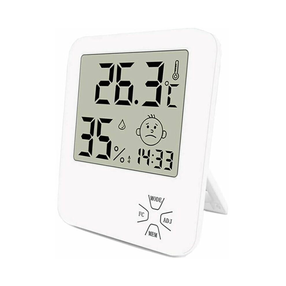 Room Comfort Guardian, Digital Thermometer Indoor Hygrometer Ensures Optimal Home Environment With Easy-to-read Large Lcd Display, Foldable Stand And