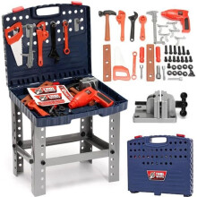 69-teiliges Kinder-Reparaturwerkzeugset, faltbarer elektrischer Koffer, Rollenspielzeug für Jungen, Geburtstagsgeschenk