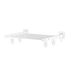 Étendoir à linge gain de place avec système de lavage multifonctionnel, pinces coupe-vent pour maintenir votre linge en place, barres de