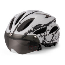 Bike Helmet with Removable Insect Net, Magnetic Goggles for Sun Protection, Aerodynamic and Breathable Design for Comfortable Year-Round Riding