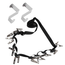 Wandgemonteerde hoedenrek, deurhoedenhanger met roestvrijstalen clips voor het ophangen van baseballpetten en accessoires