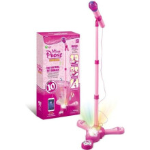Musikspielzeug für Kinder - Mikrofonständer für Kinder, Karaoke-Mikrofon für Mädchen (Pink)