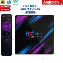 H96 MAX TV-Boxen – Android 9.0 4K UHD – RK3318 USB 3.0 64-Bit – 4 GB + 64 GB