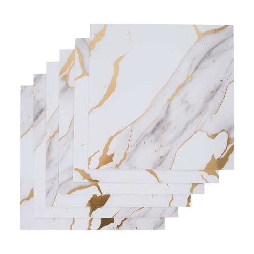 Living And Home 10Pcs Self-Adhesive Marble Pattern Wall Tile Stickers 1