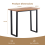 AINPECCA Rectangular Bar Table Metal Legs Breakfast OAK 6
