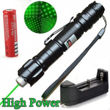 Verstellbarer, leistungsstarker grüner Laserpointer mit 18650-Akkuladegerät, 5000 m Reichweite – Grün