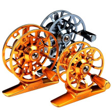 Fly reel, fly fishing reel Fishing Reel Gold/Silver Fly spool 45g flywheel diameter 55mm HI55RSilver