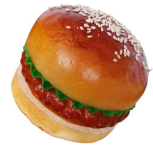 Realistische Hamburgervoedseldecoratie voor etalagedecoratie