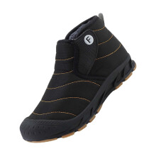 Pair of Snow Boots Men's High Top Snow Boots Fashion Casual Sneakers Women's Snow Boots Winter Padded Warm Men's Boots Shoes Men K Black 44 UK
