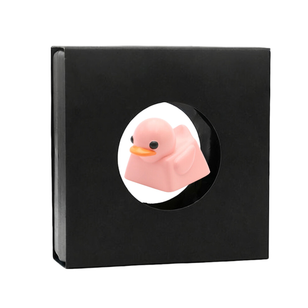 Stress Relieving Resin Keycap Duck Pattern Effortlessly- Pink 7704000523158