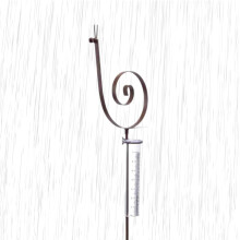 SnailShaped Garden Decor, Metal Rain Gauge, Lawn Stake