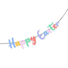 Heldere Paasfeestvlag Banners/Swirls Ornament voor-2