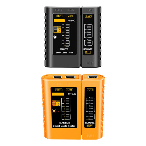 M469D Cable Tester Networking Cable Tester RJ45 RJ11-Orange 1