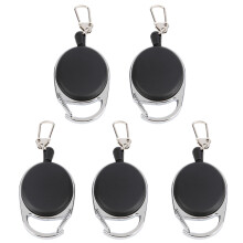 Portatarjetas con cuerda de nailon retráctil, mini, ligero y fácil de transportar, fabricado con materiales resistentes y duraderos, perfecto para