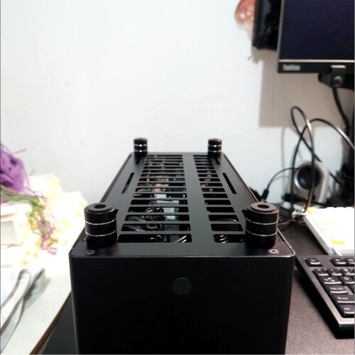 Amortisseur de vibrations en aluminium, châssis PC,-Noir 2