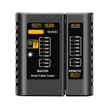 Testeur de câble LAN RJ45 RJ11 RJ12 CAT5 UTP, outil de mise-Noir
