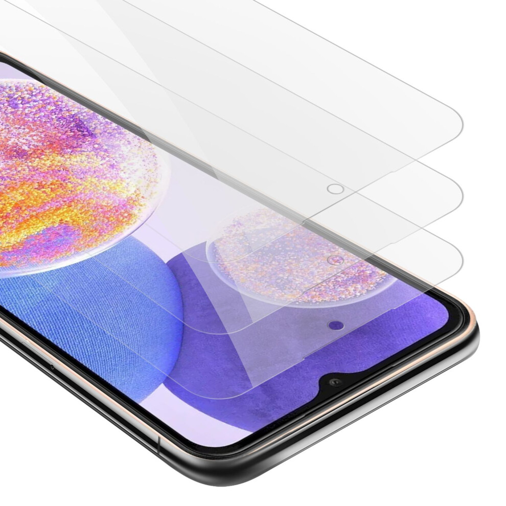 Cadorabo 3X Tempered Glass For Samsung Galaxy A23 4G / 5G Protection Film Display Saver Protective Film